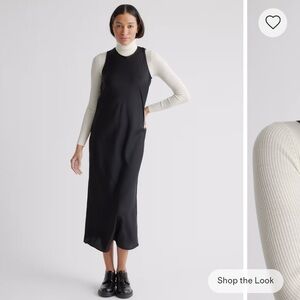 NWT Quince Black Silk Dress